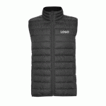 DOUDOUNE SANS MANCHES PUBLICITAIRE NOIR ÉBÈNE - MARQUAGE BRODERIE