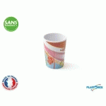 GOBELET 20 CL MELAMINE BLANCHE DECOR POP LOISIR
