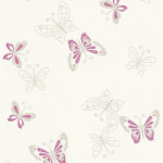 PAPIER PEINT DESIGN ANIMAL IDÉAL CHAMBRE FILLE | PAPIER PEINT PAILLETÉ MAUVE & BLANC POUR CHAMBRE ENFANT | TAPISSERIE INTISSÉE AVEC MOTIF PAPILLON