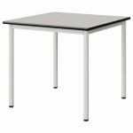 TABLE MALIBU 80X80CM T5 4P STRA BLC SEL W911/NOIR BLC 9016