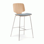 TABOURET CODICI ASSISE TAPISSÉE - GRIS BLEU