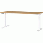 BUREAU RÉGLABLE ÉLECTRIQUE GW-JET - 180CM - CHÊNE/BLANC - GERMANIA