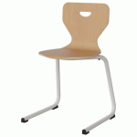 CHAISE MALIBU AST - T7 - COQUE HÊTRE / ALU BLANC 9016 - MANUTAN EXPERT