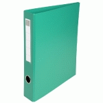 CLASSEUR REMBORDÉ PVC 4 ANNEAUX EN D DE 40MM EN 3ÈME DE COUVERTURE - A4 MAXI - VERT - LOT DE 15