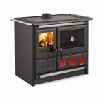CUISINIÈRE À BOIS 10,5 KW AVEC FOUR 78L - ROSA XXL.16 STEEL - NOIR ANTHRACITE LA NORDICA EXTRAFLAME