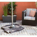 LEST EN BÉTON POUR PARASOL, 12 KG, GRIS FONCÉ