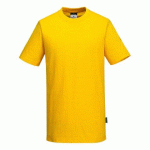 LOT DE 2 - PORTWEST AS20 T-SHIRT ANTISTATIQUE ESD JAUNE FONCÉ - TAILLE XL