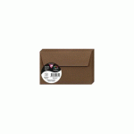 LOT DE 3 - PAQUET DE 20 ENVELOPPES POLLEN 90X140MM 120G/M2 - MARRON TAUPÉ