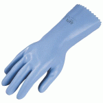 LOT DE 5 - GANTS DE MÉNAGE LATEX MAPA JERSETTE 300 BLEU TAILLE 6 - LA PAIRE