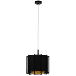 PENDANT LA LUMIÈRE PINETA NOIR NOIR, OR Ø33CM H: 110CM