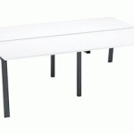 PÔLE DE 4 BUREAUX DROITS BLANC L 120 X P 80 CM PIÉTEMENT MÉTAL ANTHRACITE - ARCH