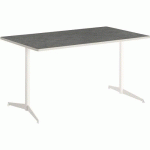 TABLE TAMARIS 160X80 PL.MÉTAL BROSSÉ/SABLE PIET.SABLE/TRANSP - CLEN