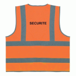 GILET DE SÉCURITÉ ECO+ ORANGE FLUO 4 BANDES RÉFLÉCHISSANTES L