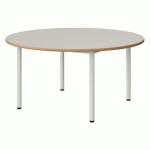 TABLE MALIBU Ø 120 T3 4P STRA ALAISÉ BLC SEL W911/BLC 9016