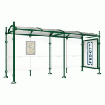 ABRI BUS PROVINCE 5 M VITRINE 1 BARDAGE LAT. BOULE VERT 6005 - PROCITY