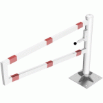 BARRIÈRE-PORTE À CHEVILLER POUR CADENAS-1500 MM-BLANC/ROUGE - SCHAKE