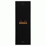 BLOC AGRAFÉ RHODIA N°8 7,4X21 CM 80 FEUILLETS LIGNÉ 80G - NOIR - LOT DE 20