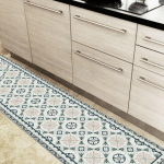 99DÉCO - TAPIS VINYLE MÉDIUM L 50XL120CM CARREAUX DE CIMENT LÉONIE - BLEU