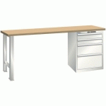 ÉTABLIS BLANC GRIS 1500X800X850 CAP. 1500KG ET 4 TIR. 75KG - LISTA