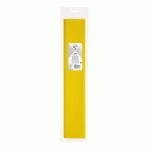 PAPIER CRÉPON, SACHET DE 1 FEUILLE PLIÉE 75% AU FORMAT 2,50X0,50M - JAUNE CITRON - LOT DE 20