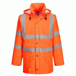 PORTWEST RT50 VESTE DE PLUIE HV SEALTEX ULTRA ORANGE - TAILLE M