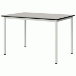 TABLE MALIBU 120X80 T6 4P STRA BLC SEL W911/NOIR BLC 9016