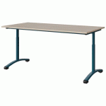TABLE MALIBU 160X80 T3/T6 DL STR ABS ACACIA/BLEU 5025 - MANUTAN EXPERT