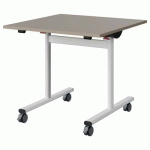 TABLE MALIBU RAB. 80X80 T5 DL STRA ABS GRIS U727/BLC 9016