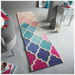 FLAIR RUGS - TAPIS BAROQUE ROSE RECTANGLE À COURTES MÈCHES ROSELLA ROSE 60X230 - ROSE