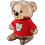TIRELIRE ENFANTS COIN TIRELIRE TIRELIRE DESSIN ANIMÉ VÊTEMENTS PLASTIQUE TRANSPARENT (ROUGE)
