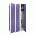 ARMOIRE SÉCHANTE IP 3 COLONNES À CLÉ VIOLET - MANUTAN COLLECTIVITÉS