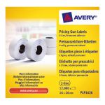 AVERY ROULEAU D'ÉTIQUETTES POUR PINCE À ÉTIQUETER AVERY - 2 LIGNES - BLANC - PERMANENT (LOT DE 10)