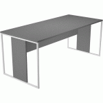 BUREAU PIEDS CADRES MÉTAL RAZOR 180CM - ANTHRACITE/BLANC - ARTARREDI