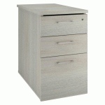 CAISSON HAUTEUR BUREAU BOIS ECLA P 80 CM 3 TIROIRS CHÊNE GRIS