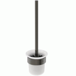 ENSEMBLE PORTE-BROSSE ET BROSSE WC - ROND - GRIS MAGNÉTIQUE - CONCA IDEAL STANDARD