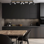 ENVOSTAR TINO SPOT PLAFOND À 6 LAMPES NOIR/BOIS