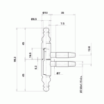 FICHE COMPLÈTE M+F - NŒUD 13 MM À VASES - FER PATINÉ - 10 PIÈCES OTLAV