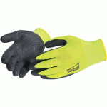 GANTS DE MANUTENTION POLYESTER ENDUCTION LATEX JAUNE/NOIR TAILLE 8 - SINGER SAFETY