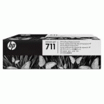 HP - 711 - C1Q10A - KIT DE REMPLACEMENTPOUR TÊTE D'IMPRESSION DESIGNJET - PRODUIT D'ORIGINE - NOIR, CYAN, MAGENTA, JAUNE