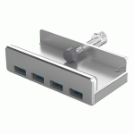 HUB HB504 EN ALUMINIUM 4 PORTS USB 3.0 AUTOALIMENTÉ - DACOMEX