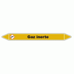 LOT DE 3 - MARQUEUR DE TUYAUTERIE - GAZ INERTE - NFX 08-105 - VINYLE LAMINÉ 355 X 37 MM
