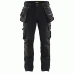 PANTALON DE TRAVAIL X1900 ARTISAN STRETCH 4D NOIR TAILLE 56 - BLAKLADER