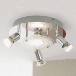 BRILONER PLAFONNIER LED ORNA, ROND, À 4 LAMPES, CHROMÉ