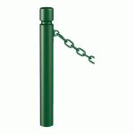 POTELET AGGLO Ø 102 MM À CHAINES 1 ANNEAU - ZINC VERT 6005 - PROCITY