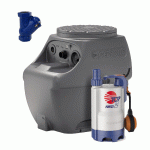 STATION DE RELEVAGE 250L PEDROLLO SAR250TOP2 VORTEX AVEC CLAPET ET VANNE INTÉGRÉ