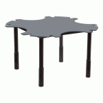 TABLE ERGO TECHNIC Ø140 RÉGLABLE COMPACT - GRIS/NOIR - SUNSET CREATION