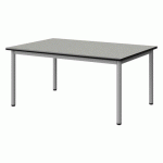 TABLE MALIBU 120X80 T2 4P STRA ISOS GRIS 1400/NOIR GRIS 9006