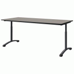 TABLE MALIBU 180X80 T3/T6 DL ST ANTIB GRIS U727/NO GRIS 7016