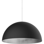 VENICE SUSPENSION, 1XE27, MAX 42W, MÉTAL, NOIR MAT/FEUILLE ARGENT, D.40CM 40 NOIR/FEUILLE D'ARGENT - COWHIDE ROUGE - LUMICOM