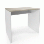BUREAU VIVA DESIGN DROIT 90 X 76 X 60 CM HUÎTRE / CHÊNE BLANC
